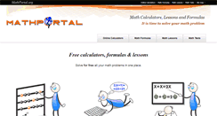 Desktop Screenshot of mathportal.org