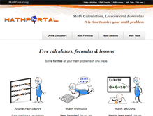 Tablet Screenshot of mathportal.org